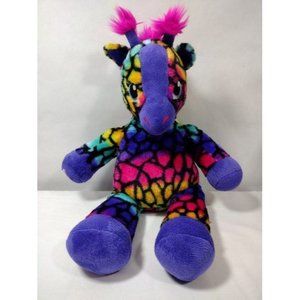 Build a Bear Giraffe Rainbow Wild Style Lisa Frank Plush Stuffed Animal Purple